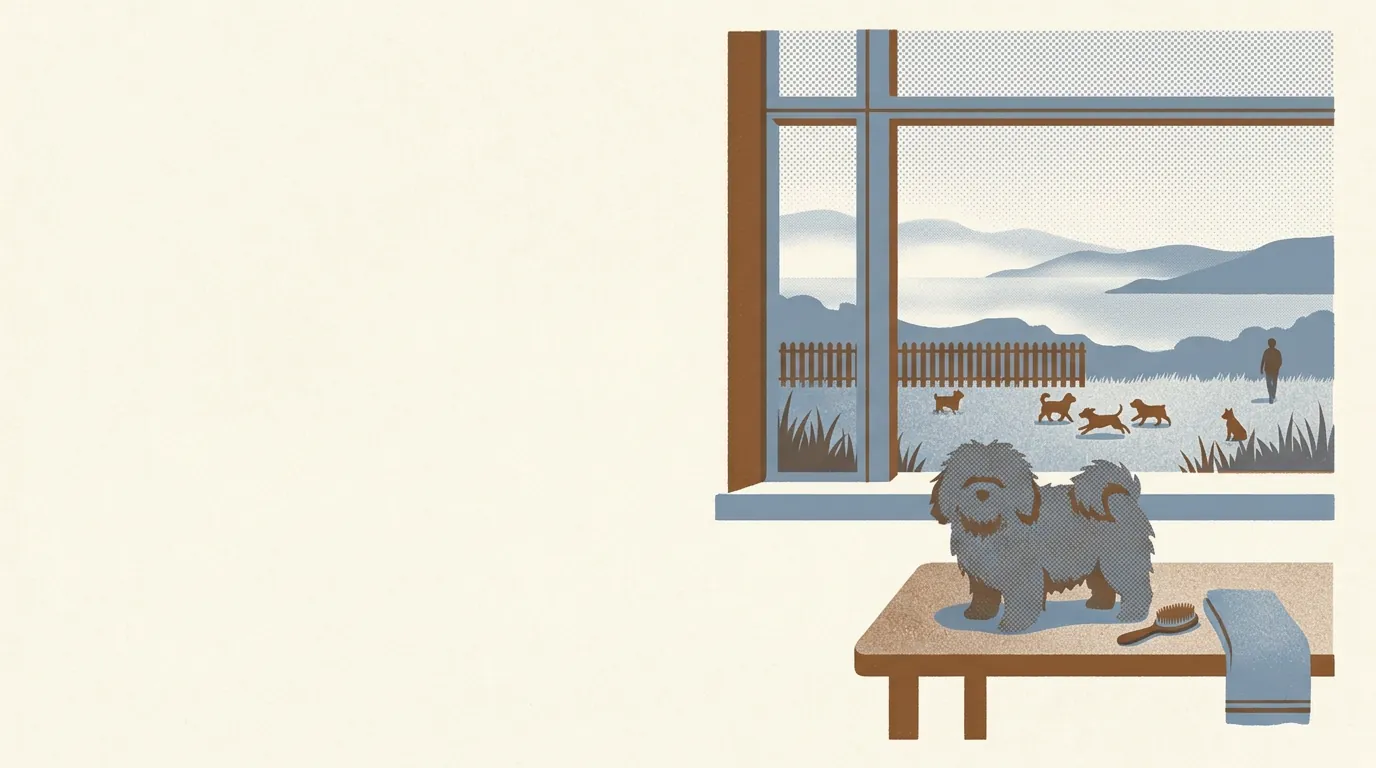 Illustration of dog groomers in the Bay Area