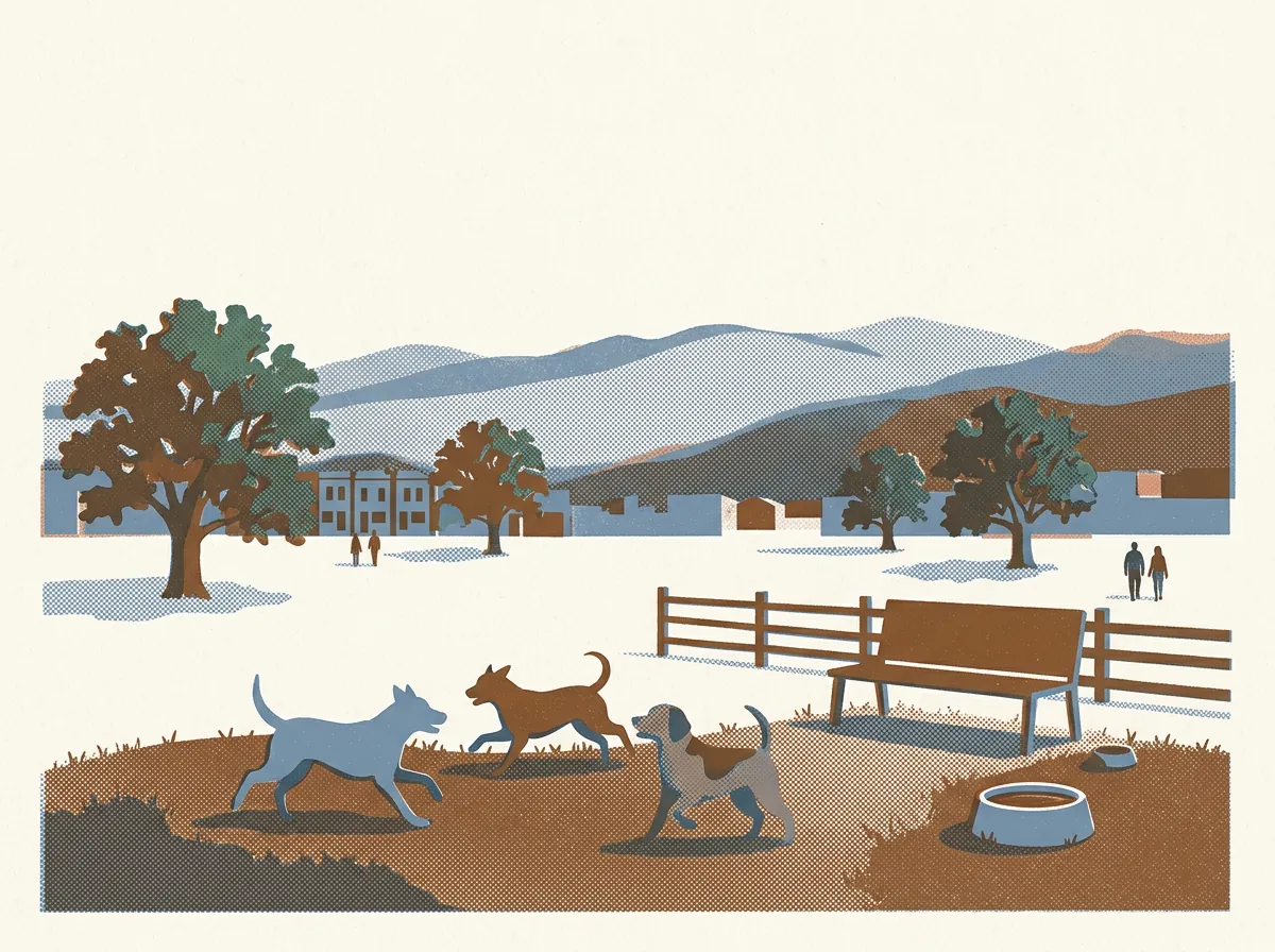Illustration of dog parks in Oakland