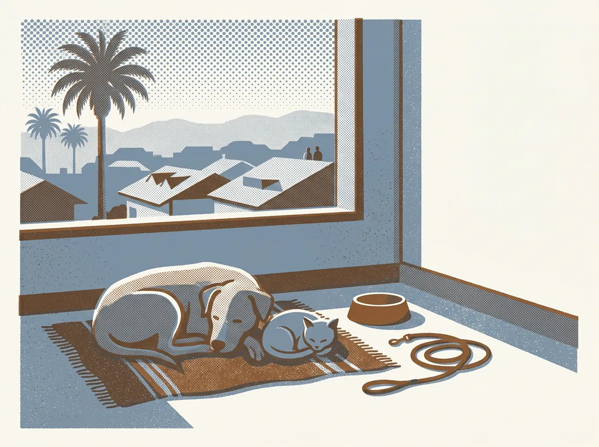 Illustration of animal shelters in Redwood City